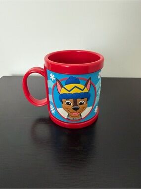 Paw Patrol 3D Red and Blue Kids plastic Mug with Winter Character